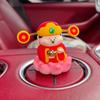 Chinese Mythological Lotus  God of Wealth Decoration Getting Rich Resin Figure  Office