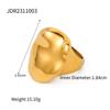 18K Gold Stainless Steel Polished Ring: European & American Fashion, High-End Non-Fading Women's Jewelry
