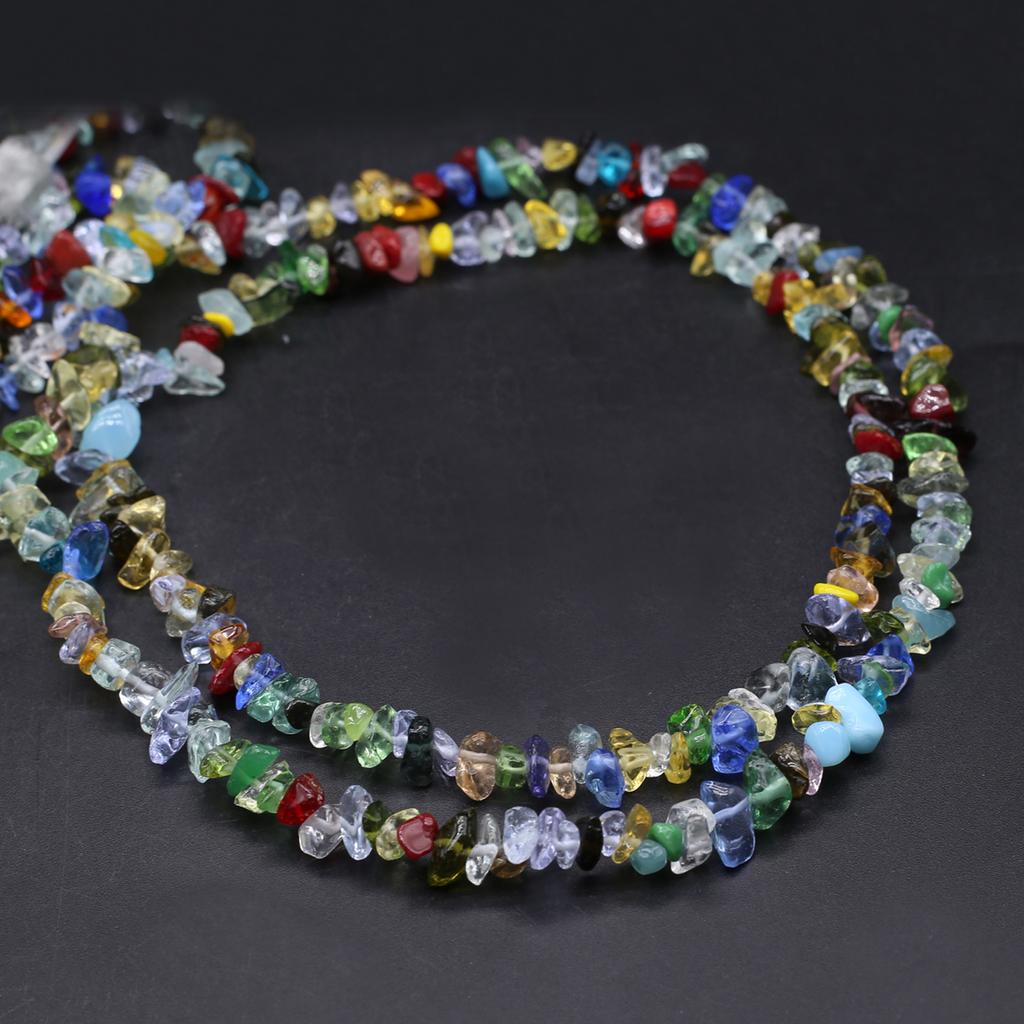 1 Filo Pietre Frantumate Cristalli Curativi 7mm Pietra Naturale Perline Distanziatrici Sciolte per Creazione di Gioielli Fai da Te Collana Bracciale Accessori Lunghezza 80cm