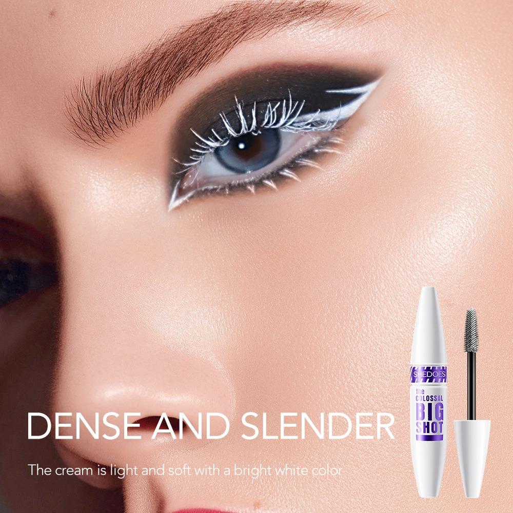 Nature Curling et mise en forme Base blanche imperméable pour les yeux noire Pas facile à appliquer Base de maquillage