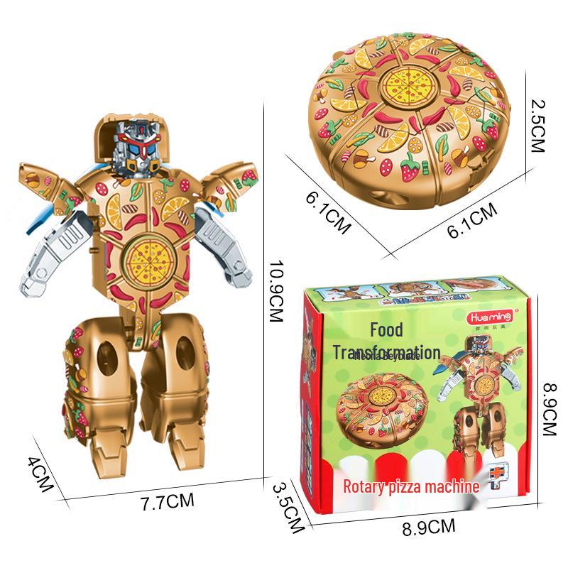Creative Food Burger Fidget Spinner: Transforming Robot Toy for Kids