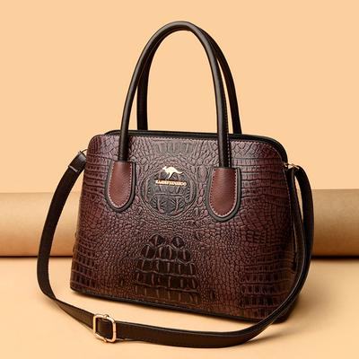 Dame Neue Krokodil Muster PU Leder Schulter Umhängetaschen Frauen Luxus Designer Handtasche Mode Große Kapazität Einkaufstasche