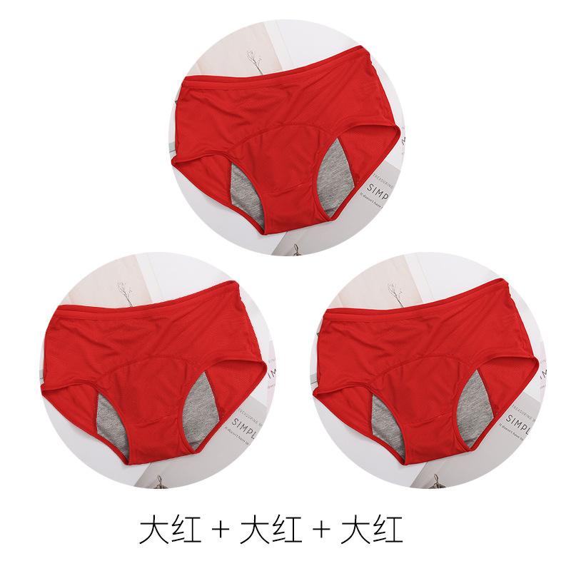 3Pcs Leak Proof Menstrual  Panties Women Underwear Physiological Waist Pants