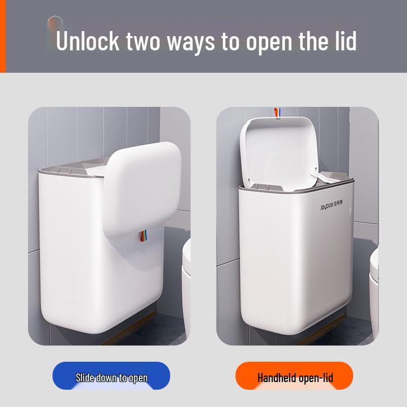 JBS Wall-Mounted Household Waste Bin with Flip Lid