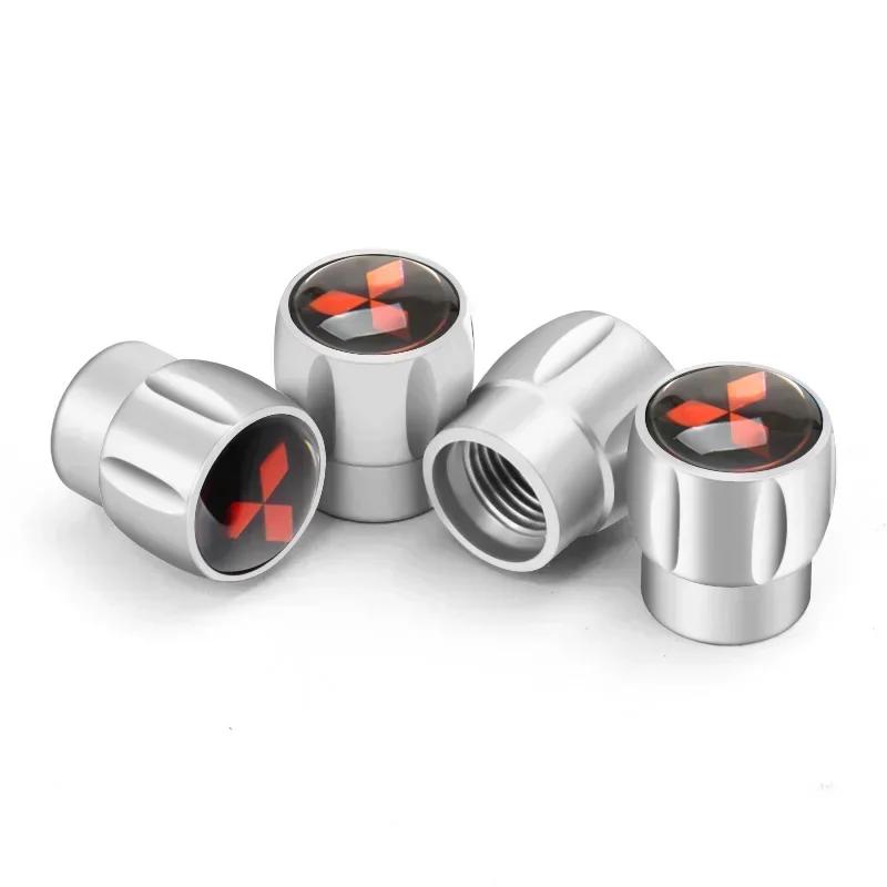 for Mitsubishi Badge Car Wheel Valve Valve Stem Caps Outlander ASX Eclipse Lancer Galant L200 Colt Pajero Accessories