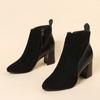Women Ankle Boots Genuine Leather Plus Size 35-41 Cm Feet Length Ankle Boots Pointed Toe Side Zipper Winter Shoes Women