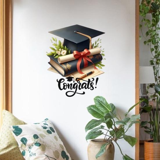 Congrats Grad Sign for Backdrop Class of 2026 Graduation Congratulation Wall Decals for Grad Party Decorations Photo Props