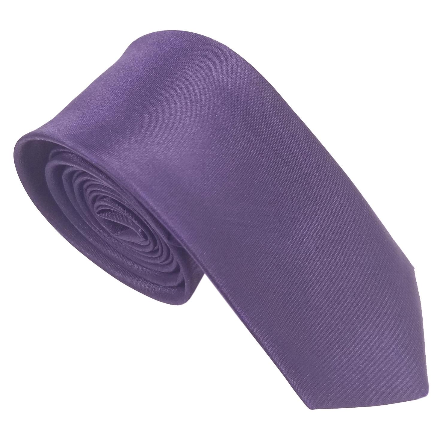 

Мужской однотонный шёлковый галстук светло-фиолетовый