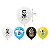 30 stk Messi-bursdagsutstyr inkluderer et banner, kaketopper, ballonger