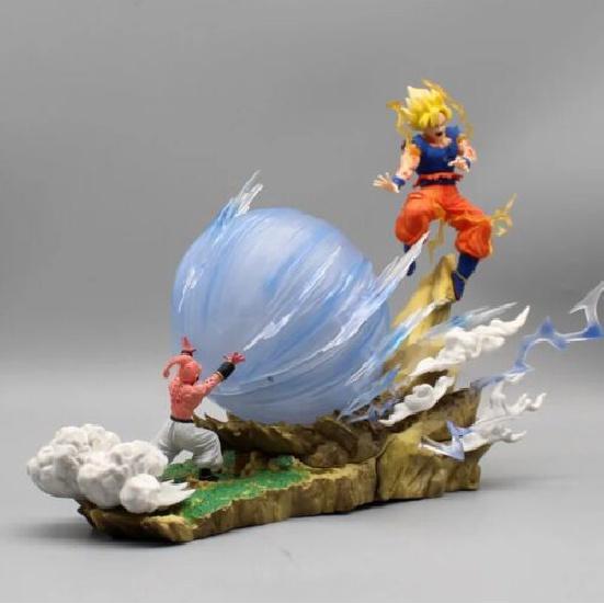

22 см Dragon Ball Z Аниме Фигурка Сон Гоку против Буу Битва Гоку Фигурка Духовная бомба
