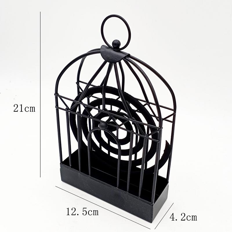 Portable Metal Mosquito Coil Holder Incense Holder Retro Incense Coil Burner, Hanging Bird Cage Outdoor Home Garden Decor