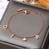 Korea Fashion Letter Star Pendant Bracelet Woman Simple Vintage New Style Creative Bracelet Luxury Zircon Accessories Gifts