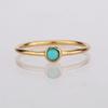 Turquoise Cabochon Ring 925 Sterling Silver Minimalist Stackable Ring
