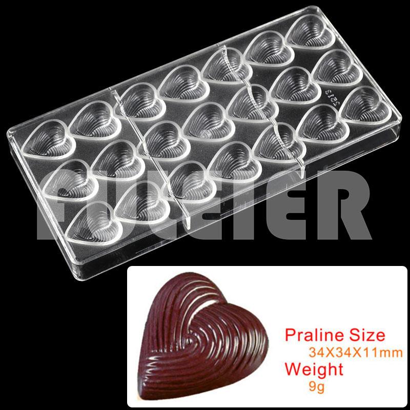 3D Polycarbonate Chocolate Mold For Baking Candy Bar Mould Sweets Bonbon Chocolate Cake Decoration Confectionery Tool Bakeware