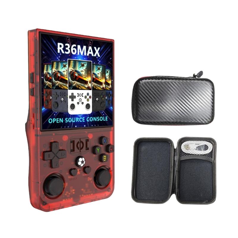 Open Source R36Max 4Inch IPS Screen Handheld Video Game Console Linux System Pocket Game Player Kids Gift