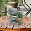 Creative Elephant Bird Planter Flower Pot For Home Garden Decoration Handpainted Resin Plant Pot For Indoor Outdoor