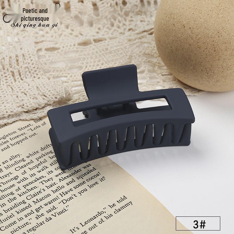 High-End Frosted Solid Color Hair Clip for Women