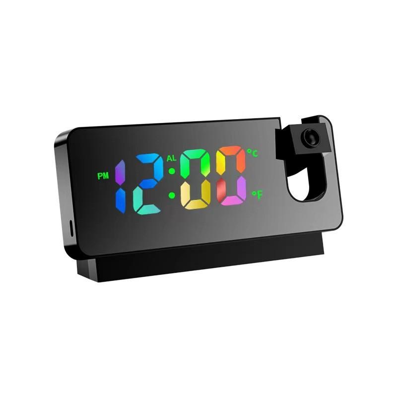 Simple and Creative LED Electronic Projection Alarm Clock Multi-functional Desktop Clock with Temperature for Students