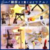 moin moin Dollhouse Miniature DIY Kit Dreamcatcher Musical Musical Studio Photography Set Band Dreamcatcher LED Light Acrylic Case 1/12 Set, 1/12