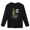 Tree Rex T Funny Christmas Dinosaur Womens Shirt Unique Design Festive Fun Vintage Washed Homme Fashion Breathable Casual