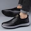 Men's Shoes, Men's Lace-up Leather Shoes, Men's Casual Shoes, Lightweight And Comfortable Flat-bottomed Business Shoes