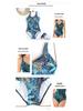 Leaf Print Plus Size Women's One-Piece Swimsuit - Elegant and Stylish