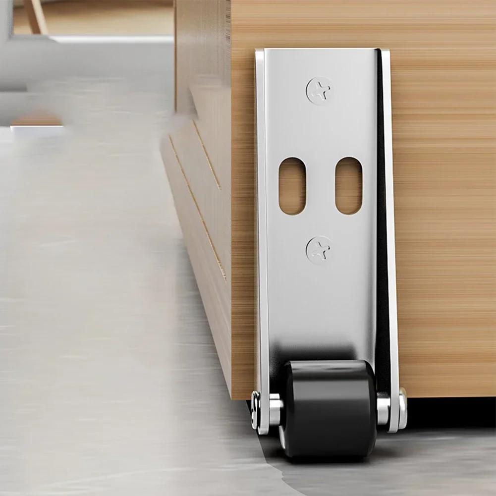 

Telescopic Mobile Wheels Table Loadbearing Pulley Guide Furniture Accessories Sturdy TPE Rubber Casters for Indoor Use C