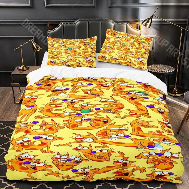 Catdog 3D Printed Duvet Case Pillowcase Bedding Set Twin Full Queen King Size for Bedroom Decor