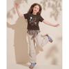 Montagut Girls' Cartoon Print Short Sleeve T-Shirt