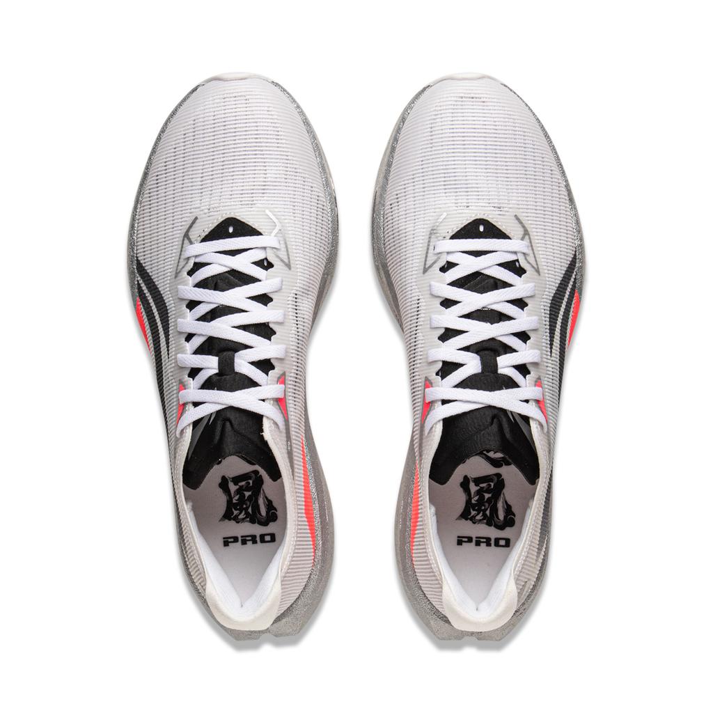 Li Ning Zhi Feng Pro Technologia Płyta Karbonowa na Całej Długości Podeszwy Profesjonalne Buty Treningowe Maratonowe Unisex Buty do Biegania Standardowy-Biały ARPV017-3