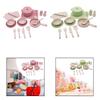 14 Pieces Kitchen Toys Children Cooking Toys Pot and Pan Silicone Playset Children Kitchen Accessories for Kids Boys Girls
