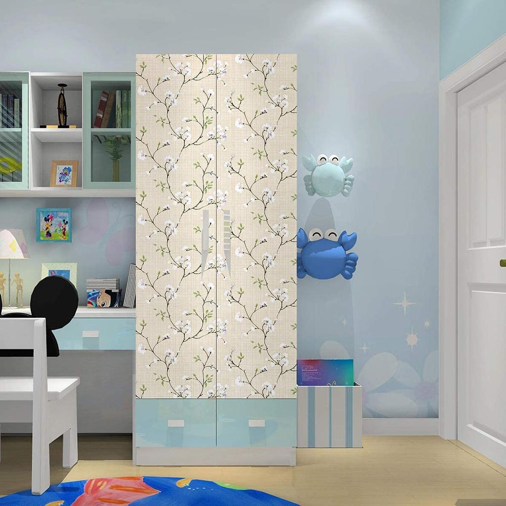 Plum Blossom Peel And Stick Wall Cover Beige Self-Adhesive Wall Cover Removable Modern Texture Wall Cover Waterproof Vinyl Film