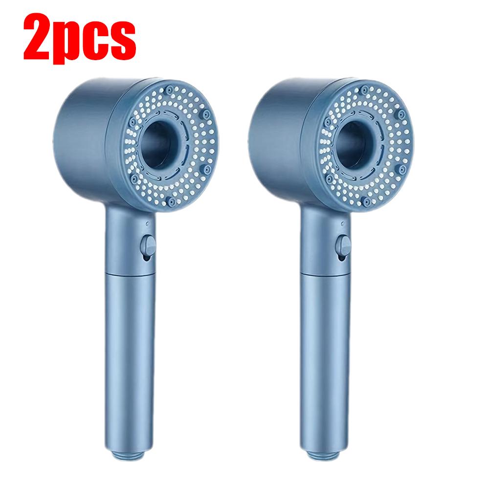 5 Modes One Key Stop Water-saving Shower Head Handheld Large Flow High-pressure Shower Nozzle with Filter Bathroom Showerhead