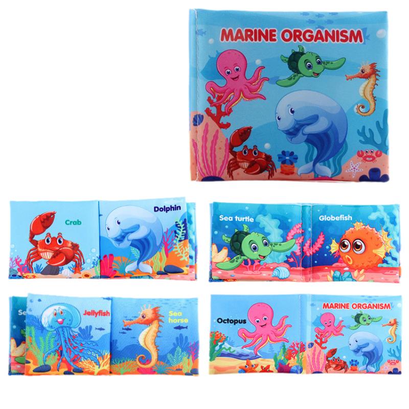 

Cognitive Kids English Quiet Soft Cloth Books Baby Early Toy Educational Ocean
