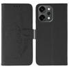 For Oppo Reno14 Pro 5G (Global) Case Feather Imprint PU Leather Wallet Phone Cover