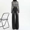 Women's High Rise Wide Leg Jeans Loose Vintage Washed Denim Non-Stretch Spring Trousers