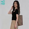 NOMe Women's Slim Fit French Style Short Sleeve Crop Top