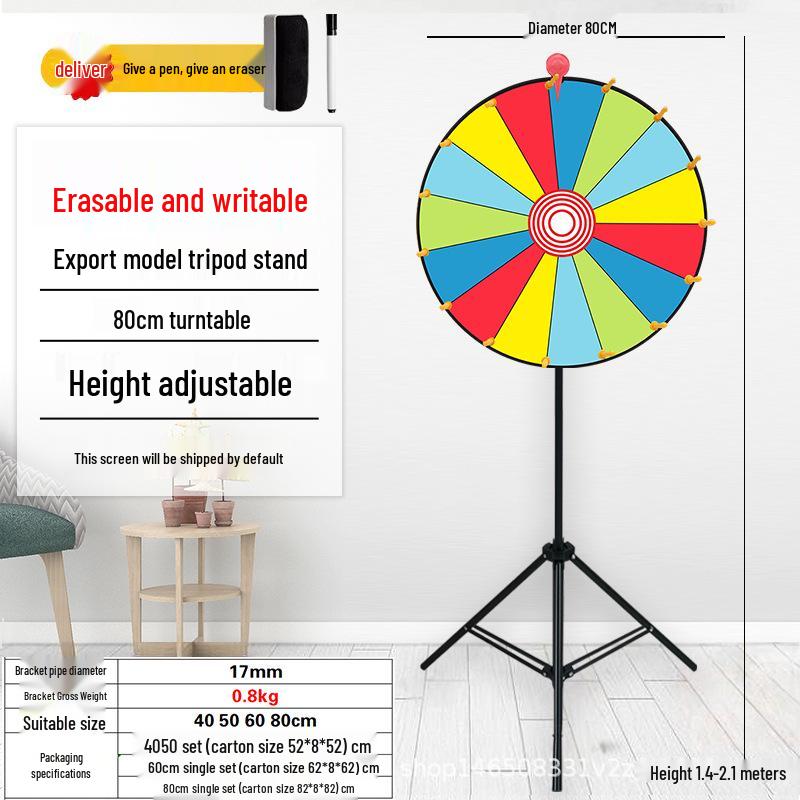 Entertainment Game Turntable: Wipeable Iron Lucky Lottery Spinner