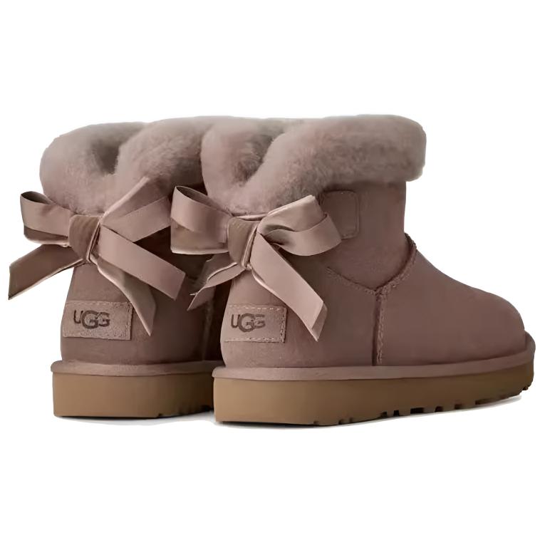 UGG  Mini Bailey Mixed Bow Caribou Women Sneakers Brown 1178790-CRBO