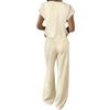 Women's 2-Piece Fashion Casual Short Sleeve T Shirt And Wide Leg Pants Set