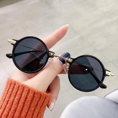 Jett 9338 Lunettes de soleil rondes à petite monture style punk pour hommes et femmes