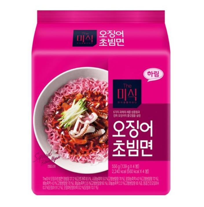 The micik Spicy Squid Bibim Noodles 139g – Korean Sweet & Spicy Seafood Ramen