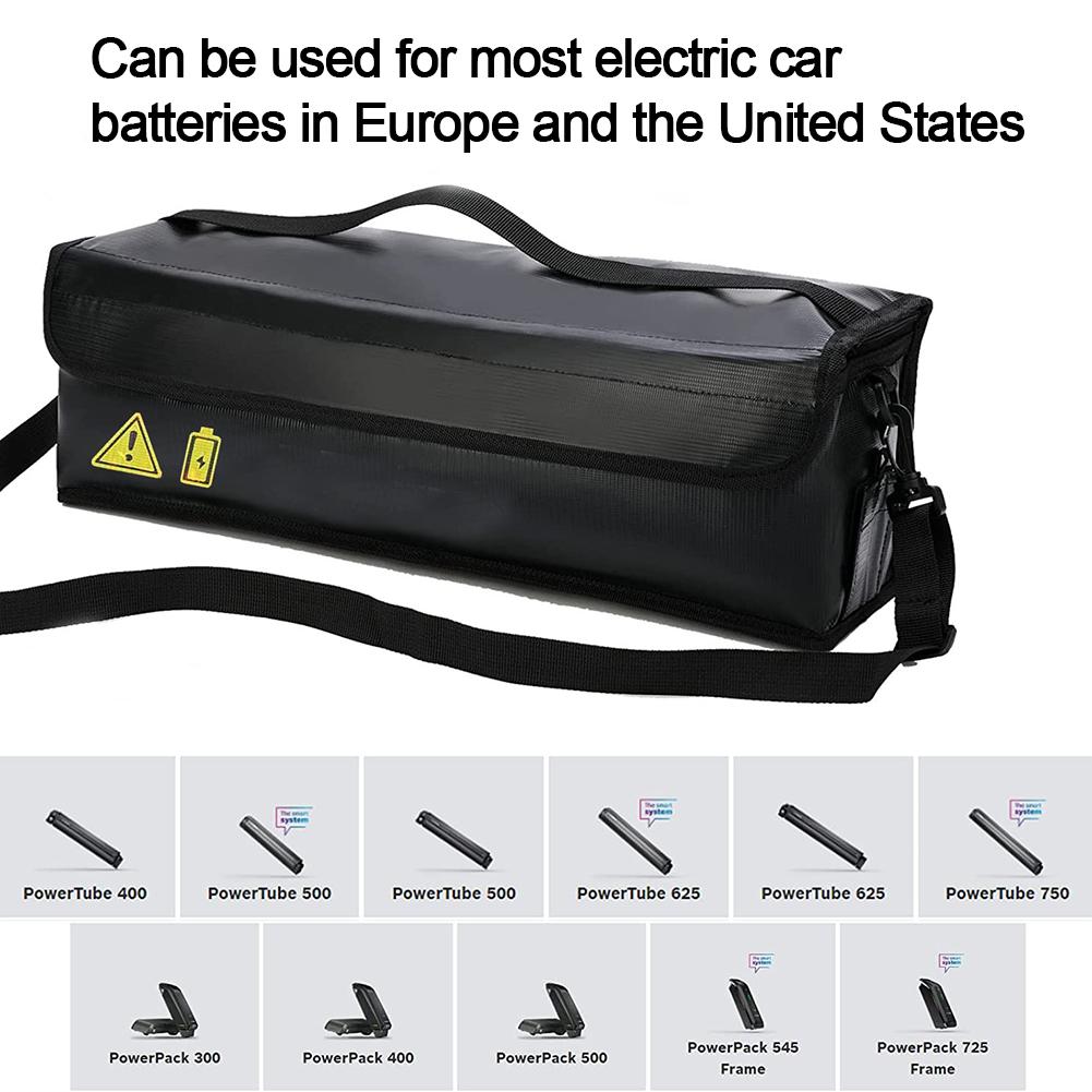 1pc Portable Fireproof Storage Bag Fire Resistant ExplosionProof Lipo Safety Storage Bags For EBike Battery LithiumHailong