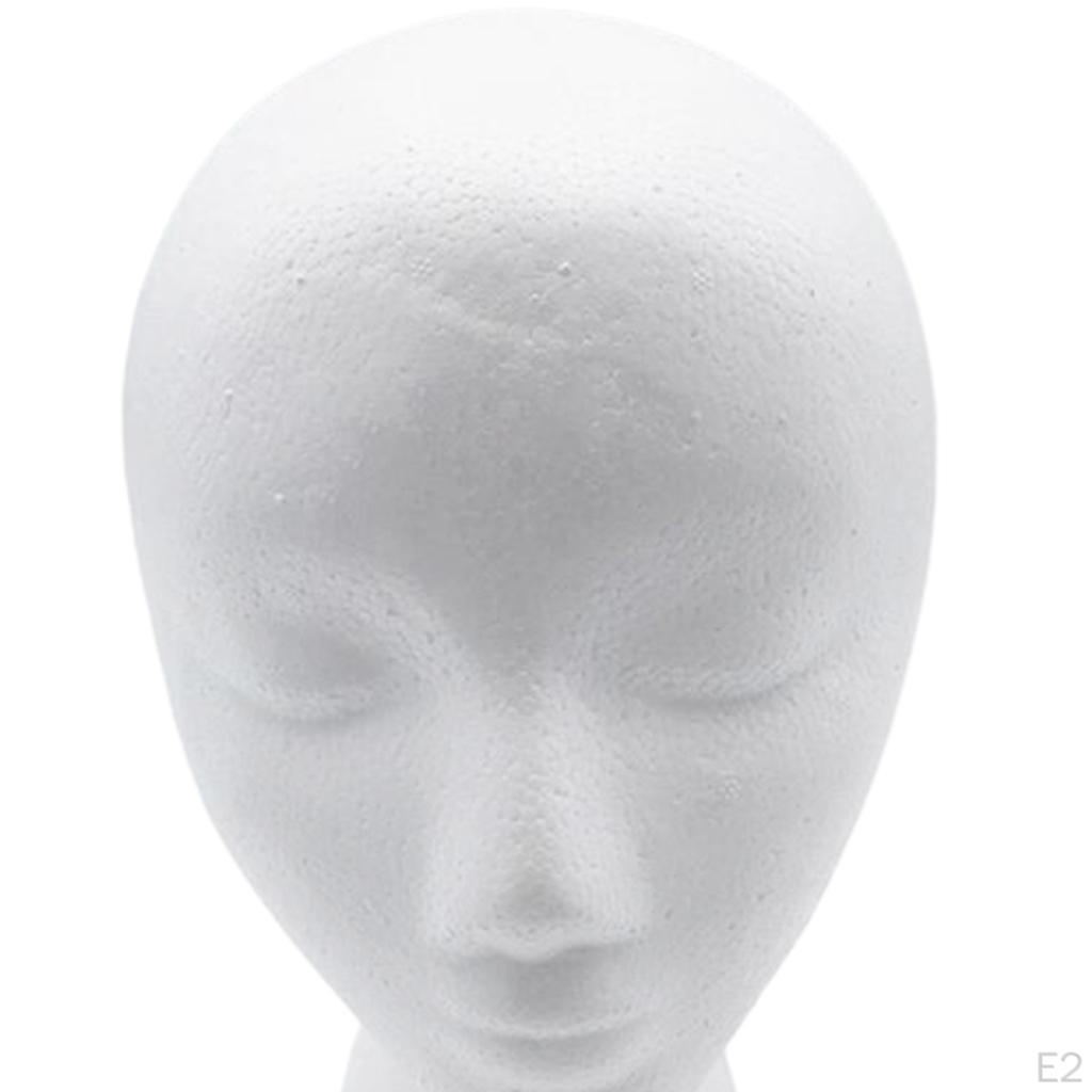 Female Headband Headset Display Head Manikin White