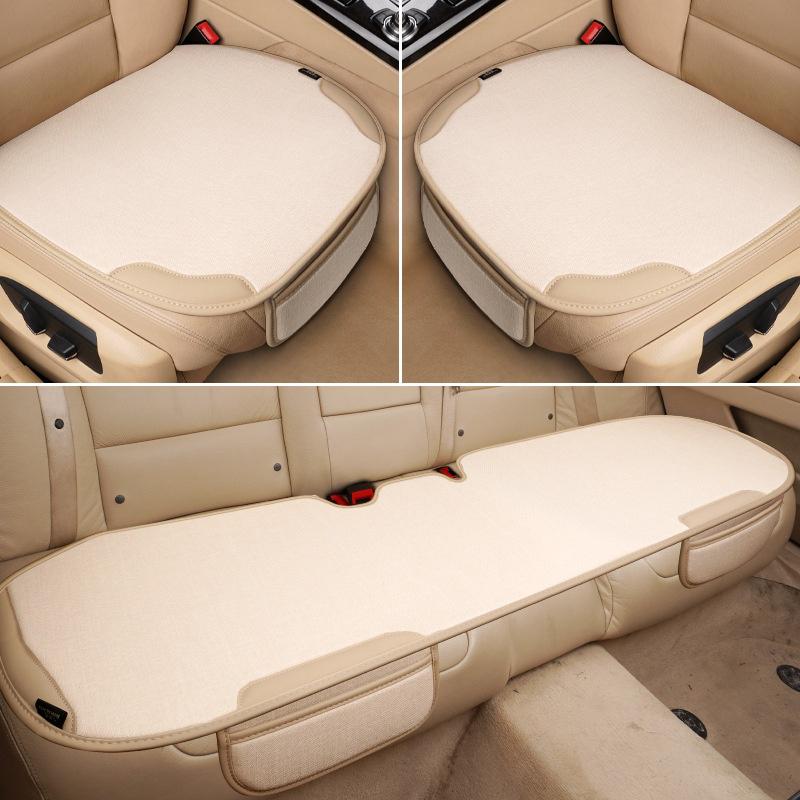 1 STÜCK Auto Atmungsaktiver Leinen Sitzbezug Vier Jahreszeiten Universal Vordersitze Schutz Kissen Auto Innenraum Stuhl Schutzbezüge Set