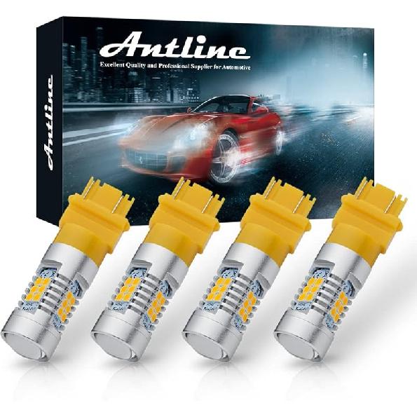 Antline Extremely Bright 3157 3156 3156A 3057 4057 4157 3057LL 3457 3157K 21-SMD 1260 Lumens LED Bulb Replacement Brilliant Red For Car Brake Tail