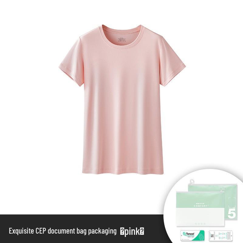 60-Pack Double-Sided Modal Unisex Short-Sleeve T-Shirt - Solid Color Thin Base Layer for Spring/Summer
