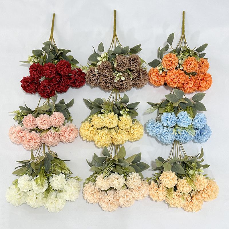 Spring Qi Seven Branch Edge Ball Artificial Flower Wedding Decor For Photography And Home Use