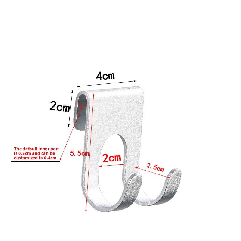 Gancho de Alumínio Ajustável para Lâmina de Barbear Banheiro Montado na Parede Invertido Sem Furos Gancho de Banheiro