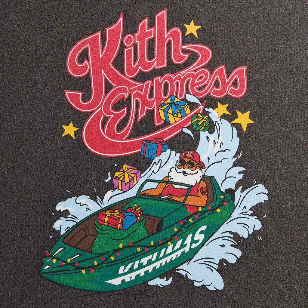 Kith Kithmas Express Jones Vintage Tee Black Men Tops KHM034415-001